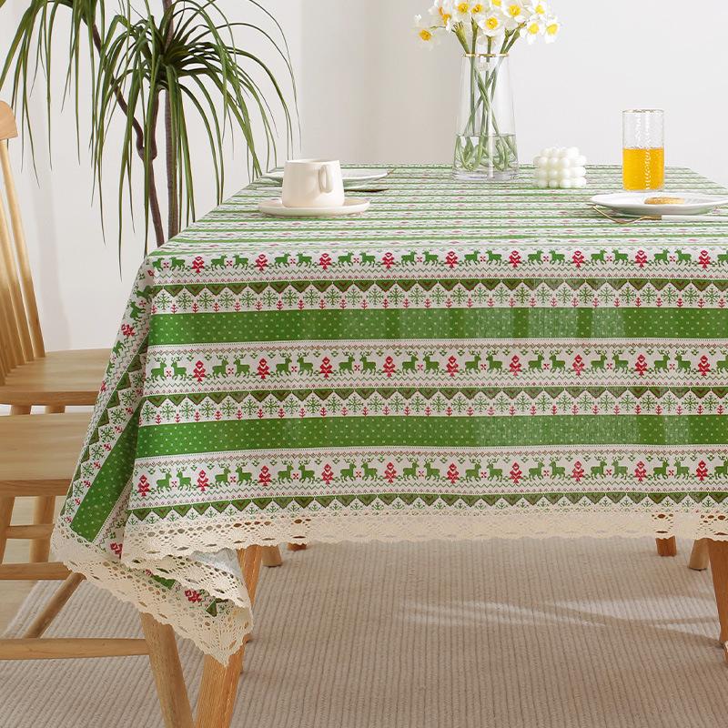Cotton and Linen Tablecloth Fabric Net Red Girl Heart Plaid Desk Mat Rectangular Small Fresh Coffee Table Mat Table Cloth