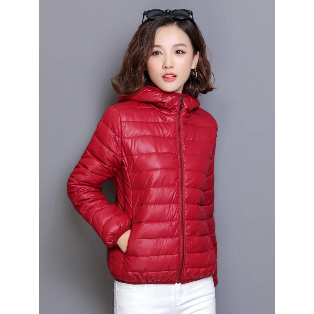 Women's Spring Autumn Winter Coat with Hood Thick  Long Sleeves Warm Plain, Smooth, Form-fitting, with Zipper Pockets, Cardigan, Women's Coat
