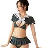 Sexy Lingerie Three-point Pajamas Uniform Suit Seduction Flirting Bed Passion Student Outfit Small Boobs Show Big