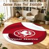 Round Rug Custom NameFC Twente Pattern Non Slip Carpet Home Floor Decor