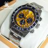 Tactical Frog 41mm Men's Chronograph Watch VS75 Solar Quartz Movement Waterproof Sapphire Green C3 Luminous Quartz Wristwatch