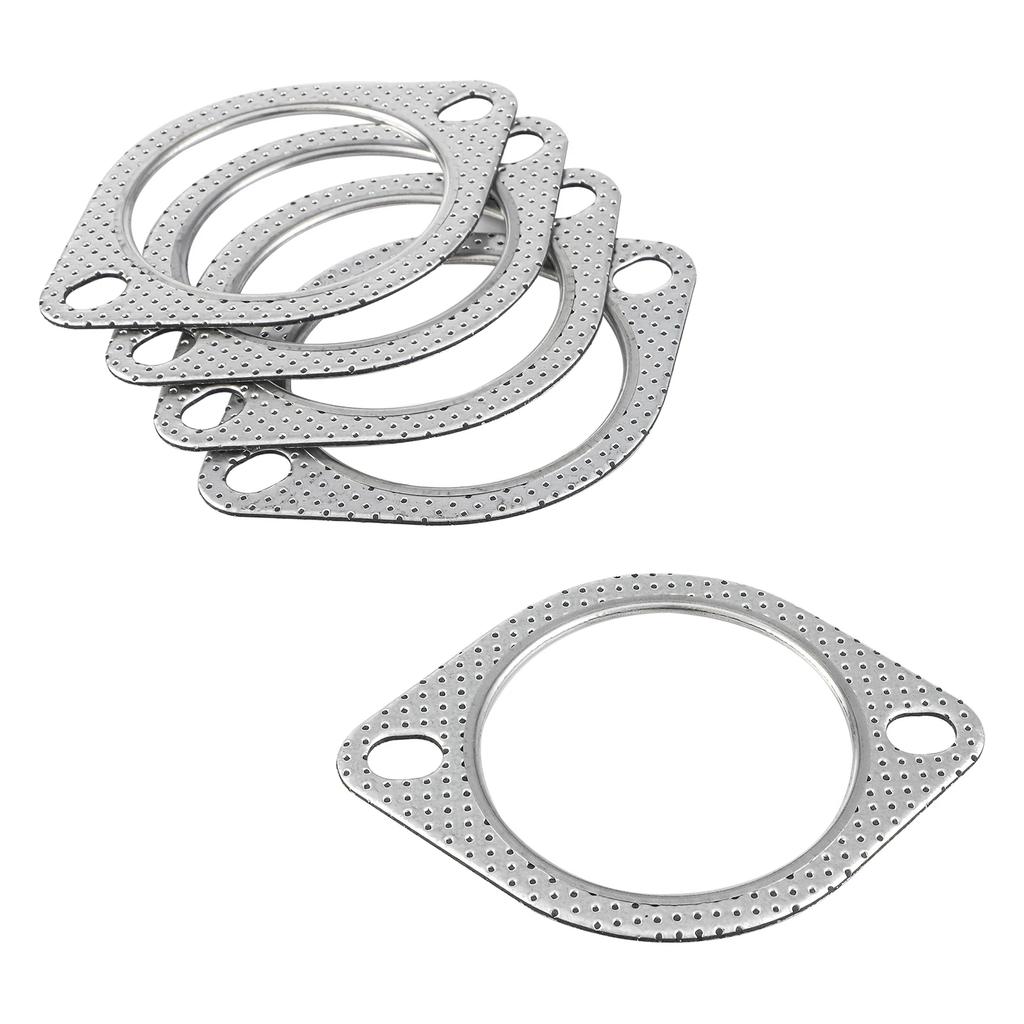 3 Inch Exhaust Gasket 2-Bolt 78mm Flange High Temperature Gasket Fire Ring 5PCS