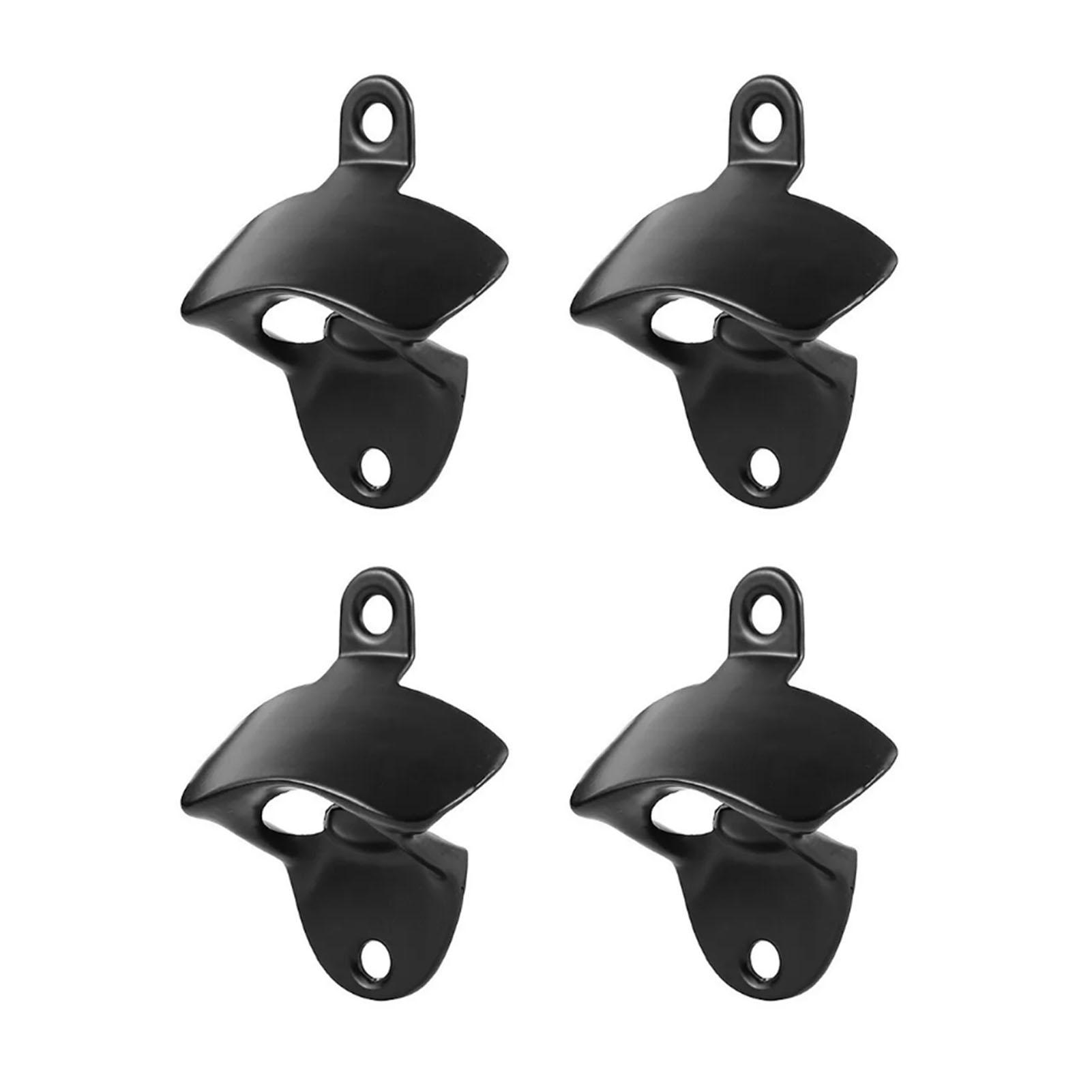 

10PCS Beer Bottle Opener Zinc Alloy Wall Mounted Beer Openers for Bar KTV Hotel Black