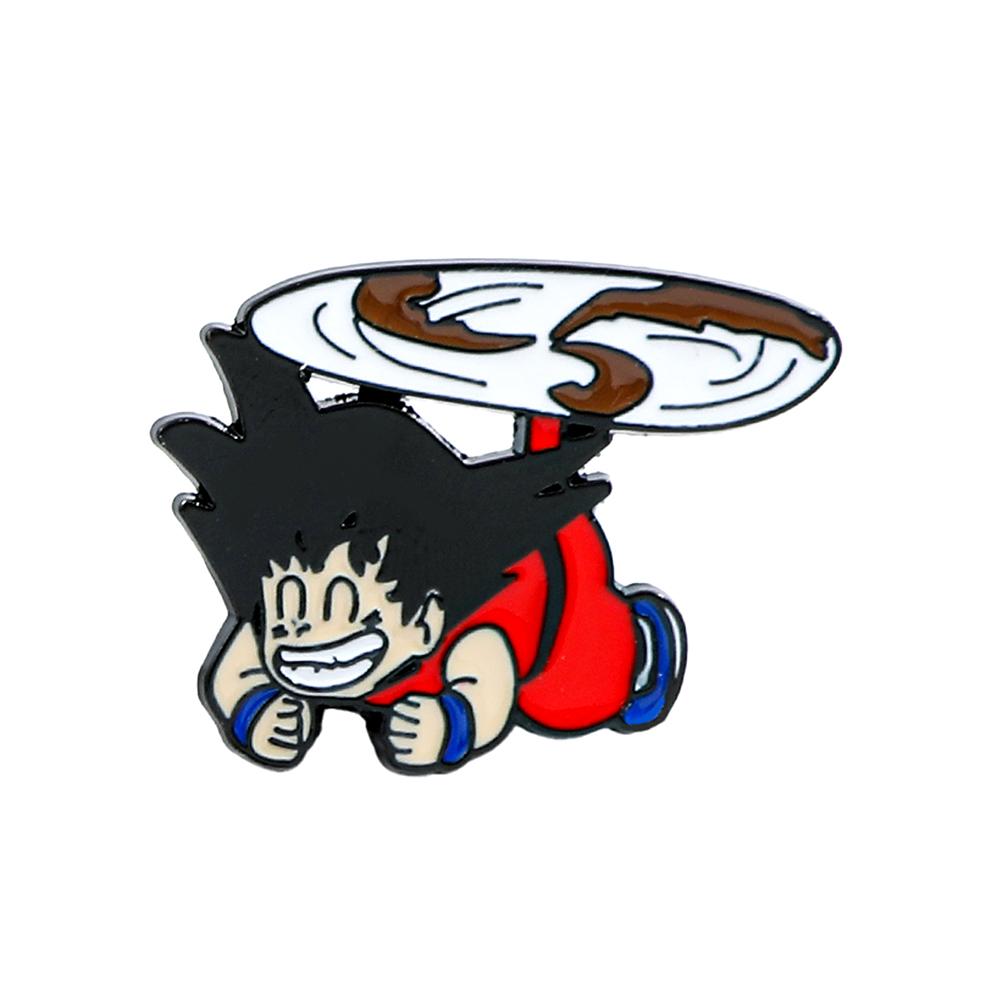 Dragon Ball Anime Wukong Alloy Brooch Japanese Cartoon Character Metal Badge Creative Accessory for Clothing Decoration