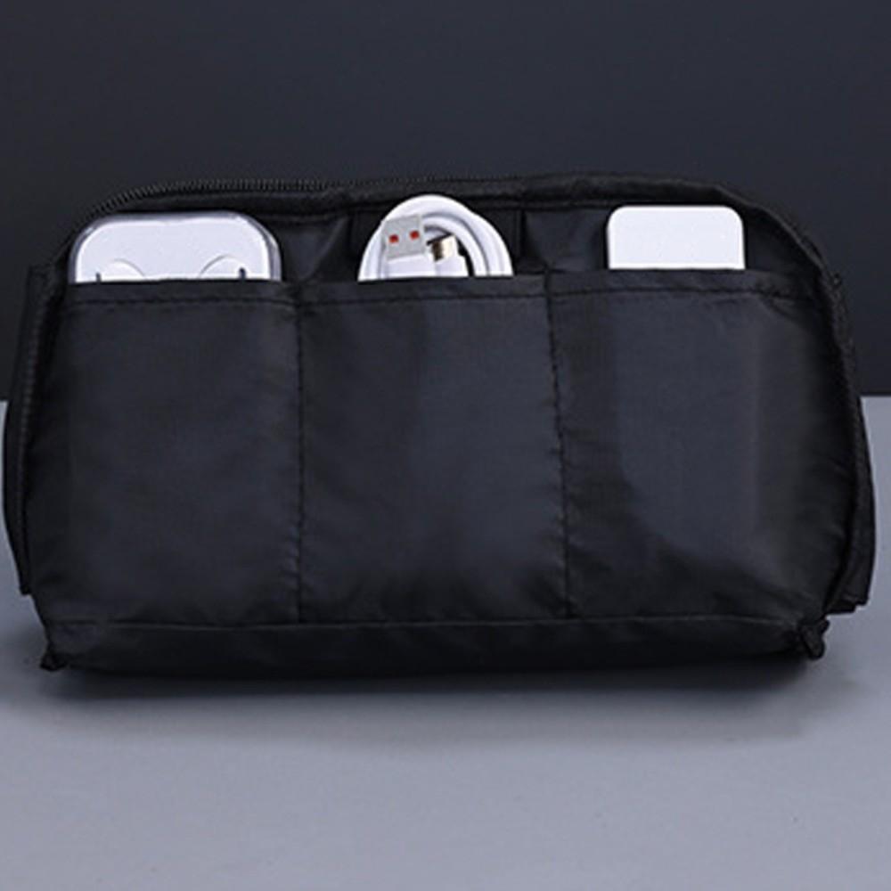 Multi-Function Digital Product Storage Bag Large Capacity Dust Proof Cable Organizer Pouch PU Multi-layer Electronic Gadget Bag