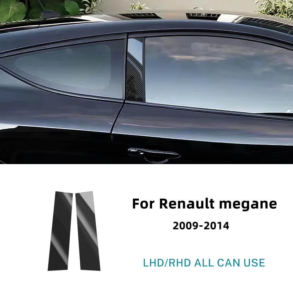 

Наклейки на стійки B для Renault Megane Hatchback 2009 2010 2011 2012 2013 2014 2015 Карбоновий візерунок Стійки стовпів вікон автомобіля