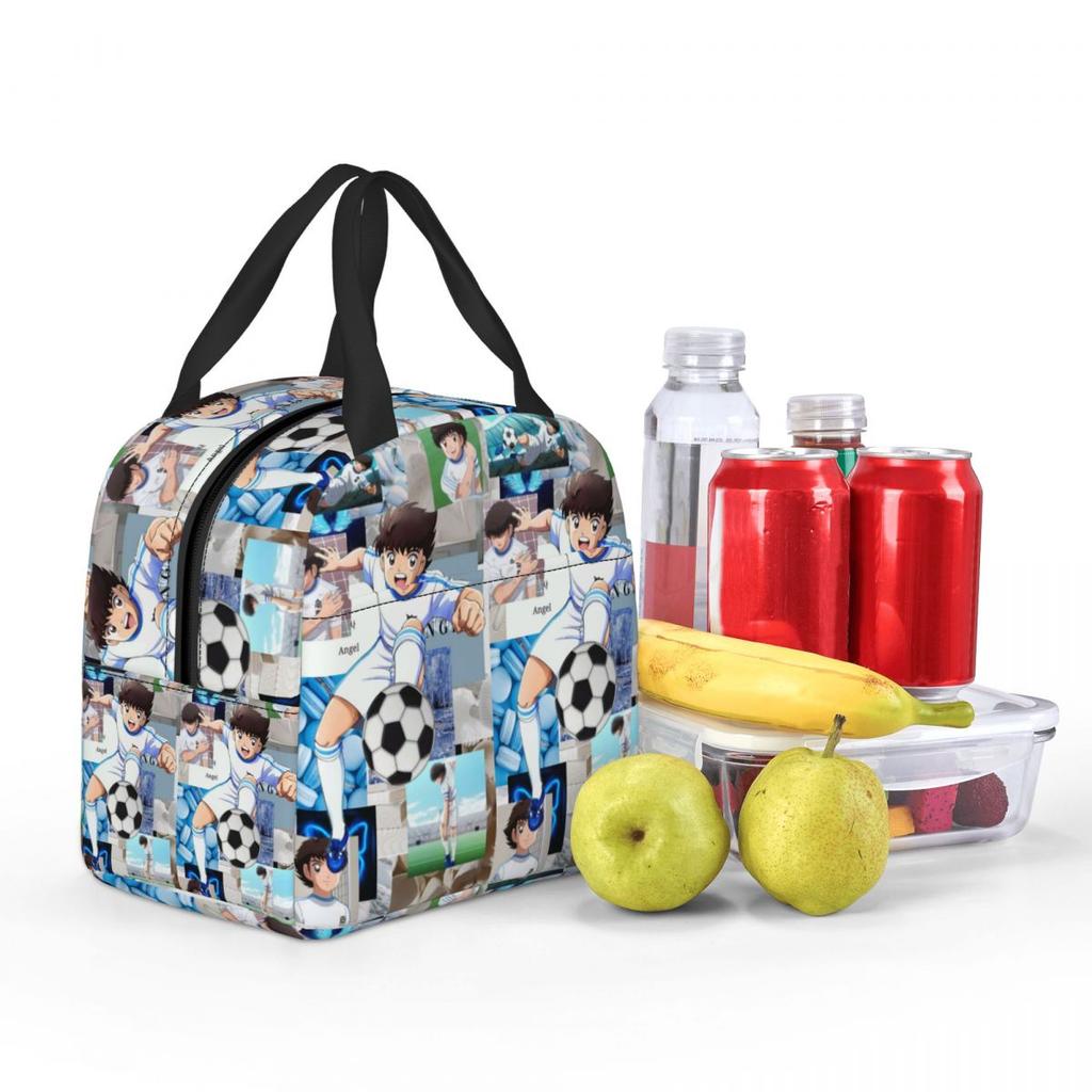 Ozora Oliver Atom Capitan Tsubasa Insulated Lunch Bag for Women Office Cooler Thermal Food Box Tote Lunch Boxes Container