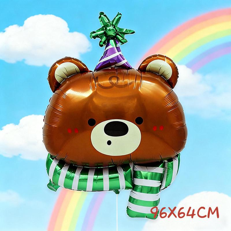 Cute Cartoon Animal Foil Balloons for Baby's First Birthday or Children's Festival Decorations