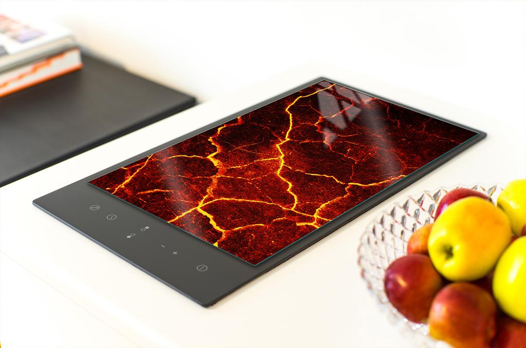 GLASS CUTTING BOARD 35x52 Lava