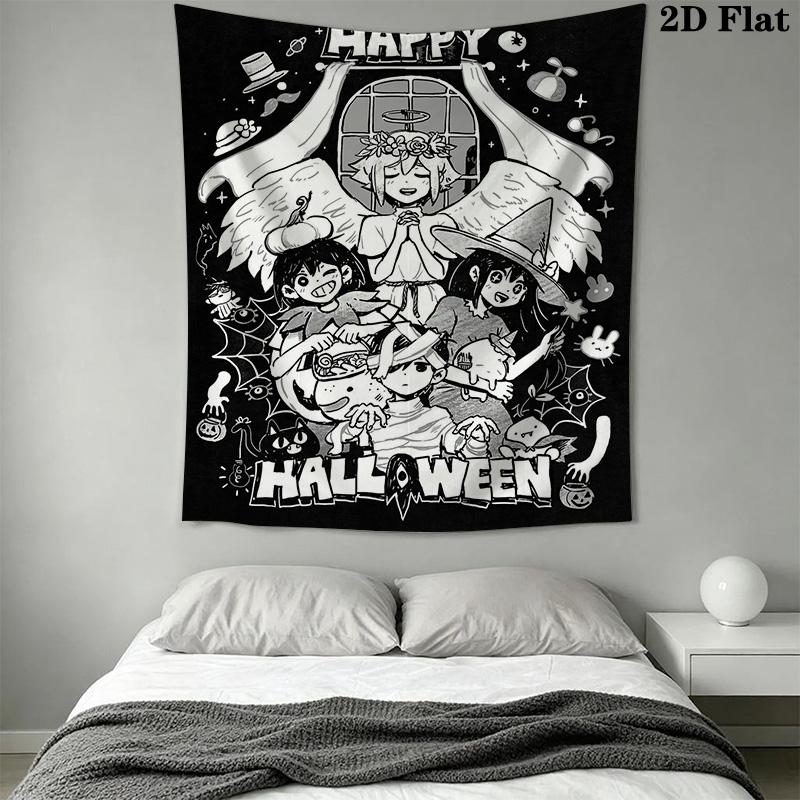Omori Halloween Pattern Home Decor Tapestry, Wall Hanging, Decorative RV Wall Cloth.XGT0914174
