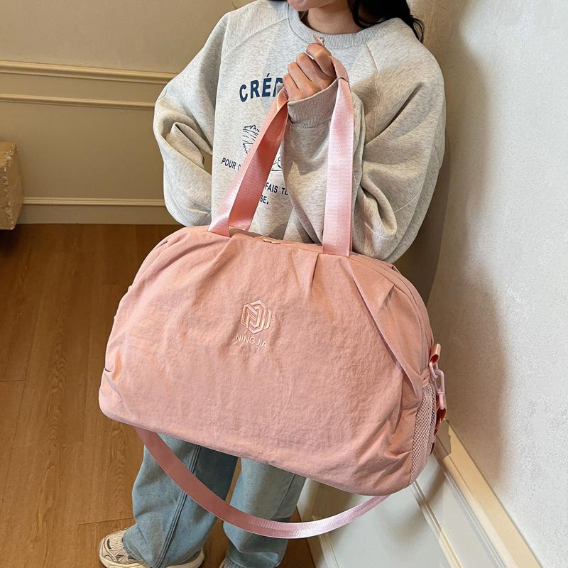 Dry-wet Separated Women's Sports Bag, Casual Fitness Yoga Bag, Simple and Fresh, Short Trip Hand-held Travel Bag