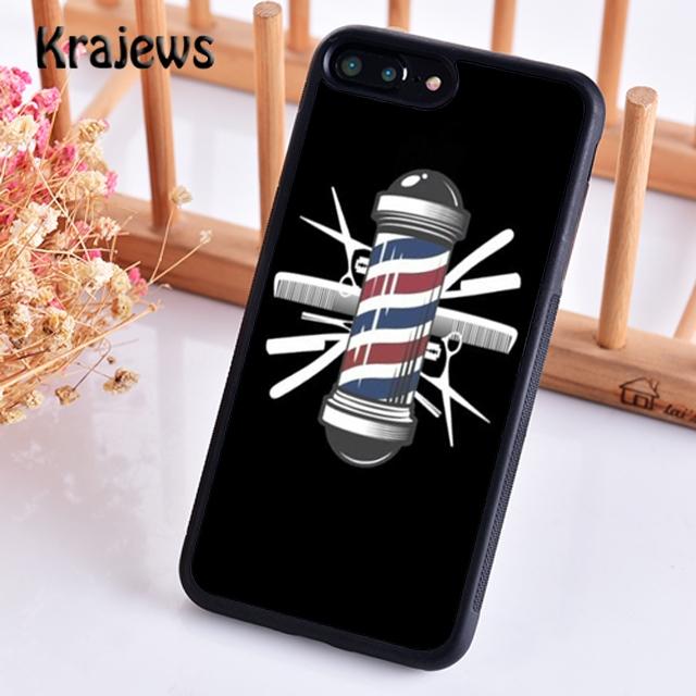 Krajews Barber Shop Hair Stylist Salon Soft Phone Case For iPhone 17 Air 16 15 14 Plus 11 12 13 Pro Max Coque Fundas