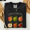 Apple Orchard Shirt, Heirloom Fruit Variety Chart Tee, Vintage Apple Picking Art, Cottagecore Orchard Comfort Colors Gardener Gift