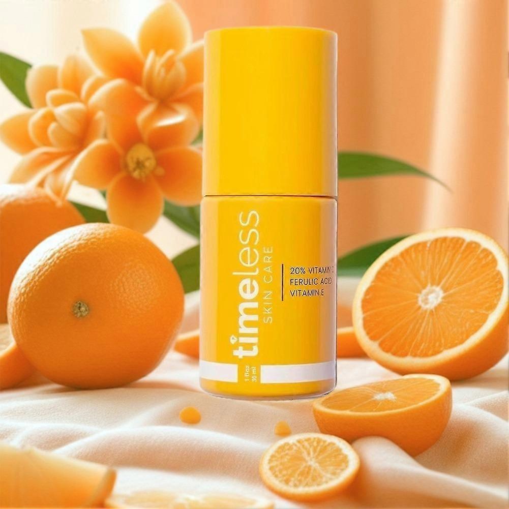 Sérum de Vitamina C com Ácido Ferúlico para Clareamento e Firmeza, 30ml Essência Hidratante Leve para Todos os Tipos de Pele menos