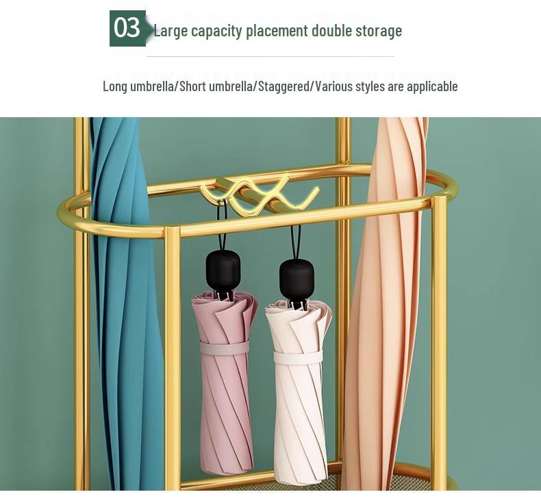 Creative Wrought Iron Umbrella Stand for Home, Hotel, or Lobby Entrance