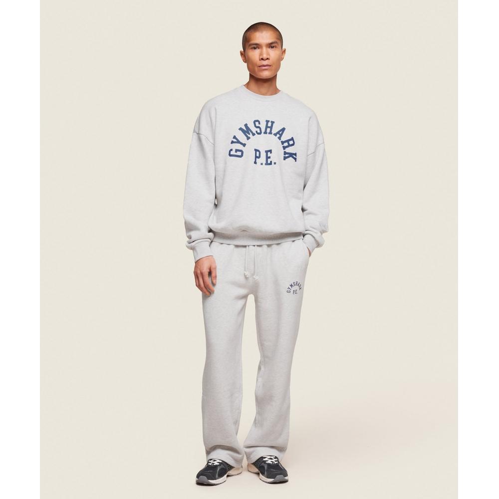 Gymshark Sportunterricht Crew Hellgrau Melange A2c3t Gchr