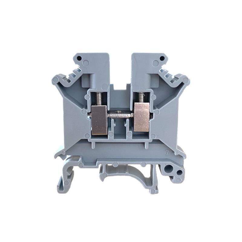 UK5N Copper Wiring Terminal Block, Rail Type, Non-Slip, Flame-Retardant, 4mm Square Voltage Line Terminal
