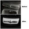 For Volvo XC40 2019-2024 LHD Central Control Audio Adjustment Knob Air Conditioner AC Switch Button Decoration Frame Cover Trim