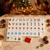 Leichte Mahjong-Steine 160 Stück Weihnachten Amerikanisches Set, 4-lagiges graviertes Acryl-Kit, Mah Jongg Tischspiel für Familienabend, Reisen