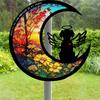 Pet Memorial Sun Catcher Dog Cat Suncatcher Pet Memorial Keepsake Stained Glass Style Hanging Decoration for Loss of Dog Sympathy Gift