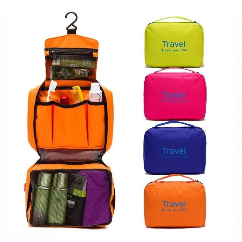 Large Capacity Travel Toiletry Bag With Hook For Makeup Storage Modern Simple Style