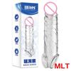 Reusable Condoms Crystal Cover Extend Condoms Delay Ejaculation Enhancer Penile Restraint Sex Toys