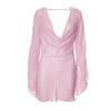 Frühjahr 2025 Damen Polyester V-Ausschnitt Bodycon Kleid: Schicker und sexy Stil für Society-Gäste
