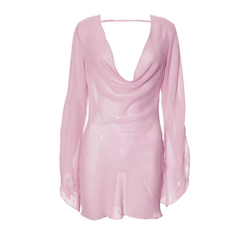 Frühjahr 2025 Damen Polyester V-Ausschnitt Bodycon Kleid: Schicker und sexy Stil für Society-Gäste