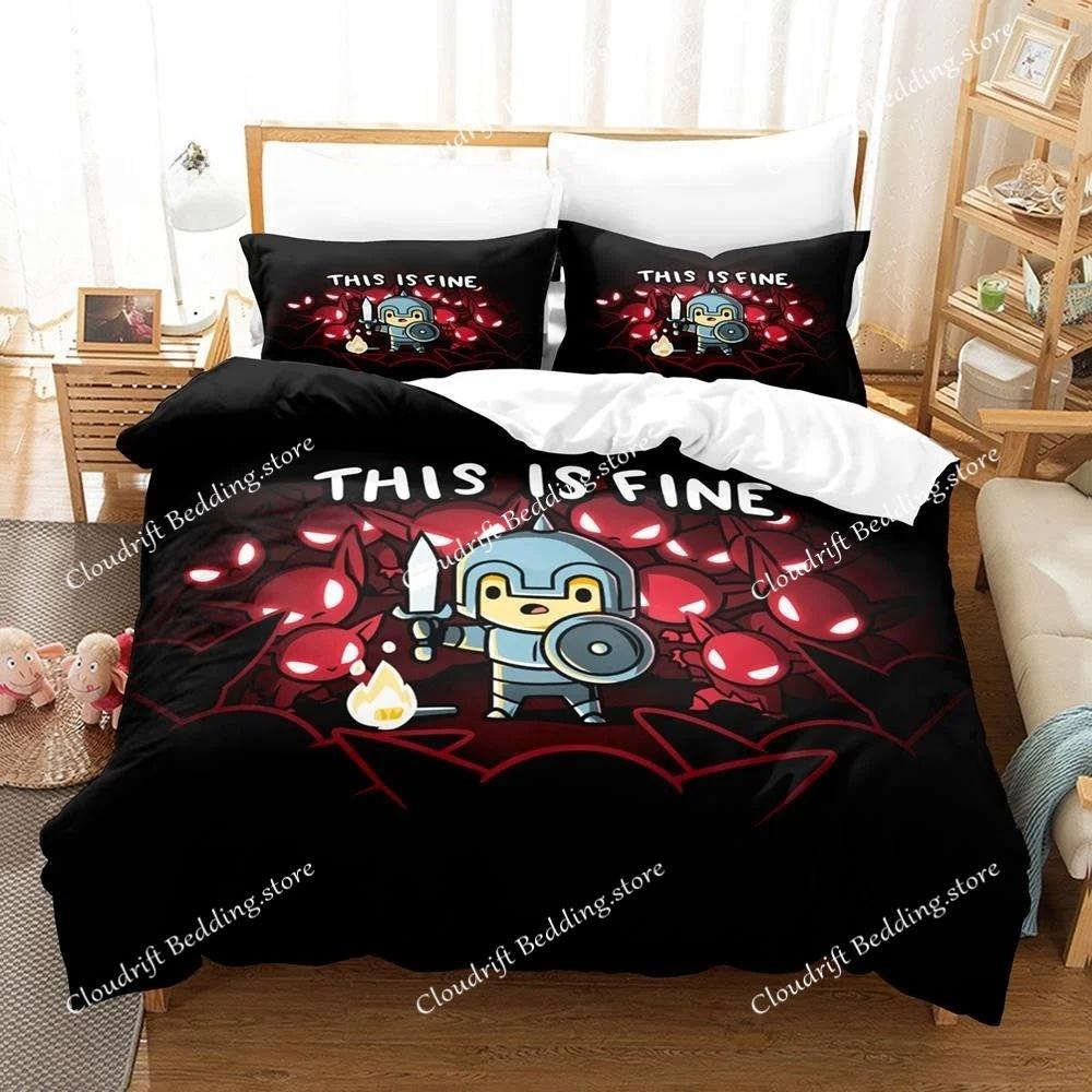 3D Anime Bed Sheet Sets This Is Fine Dog Bedding Set Single Twin Full Queen King Size Bed Set Adult Kid Bedroom Duvet Cover Sets