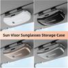 Hub Caps Car Sun Visor Glasses Case Car Sunglasses Storage Box For Alfa Romeo 156 159 147 4C 8C 166 Giulia Giulietta Mito StelviZ