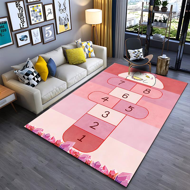 

Kids Hopscotch Rug, Fun Play Mat Suitable for use as an anti-slip game mat for living room and bedroom sofas 40x60cm( 15x23in )