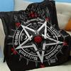 Sheep-head five-pointed star pattern Flannel printed blanket suitable for all seasons suitable for living office sofa and travel