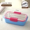 Stainless Steel Bento Box With Dividers For Office Lunch And Portable Food Storage