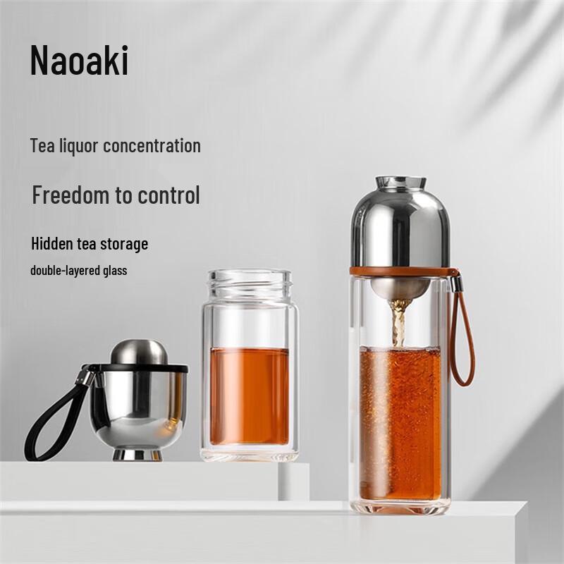 Shangming Portable Tea Infuser Glass Bottle