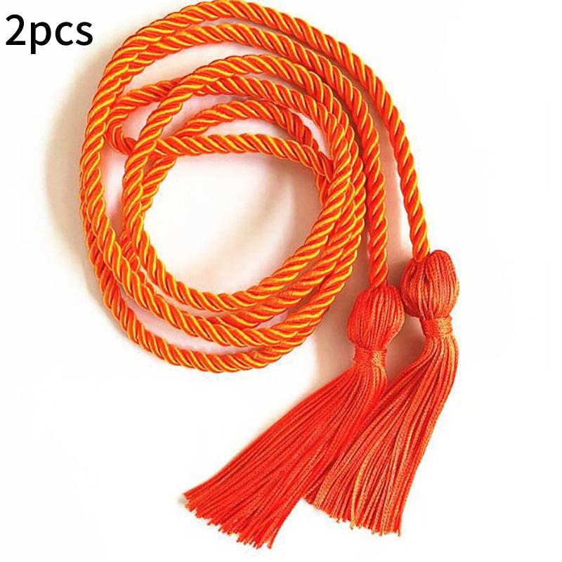 1/2pcs Graduation Honor Cords Craft Braided Tassels Drawstring Rope Polyester Yarn Honor Cord Graduation Students Bachelor Gown