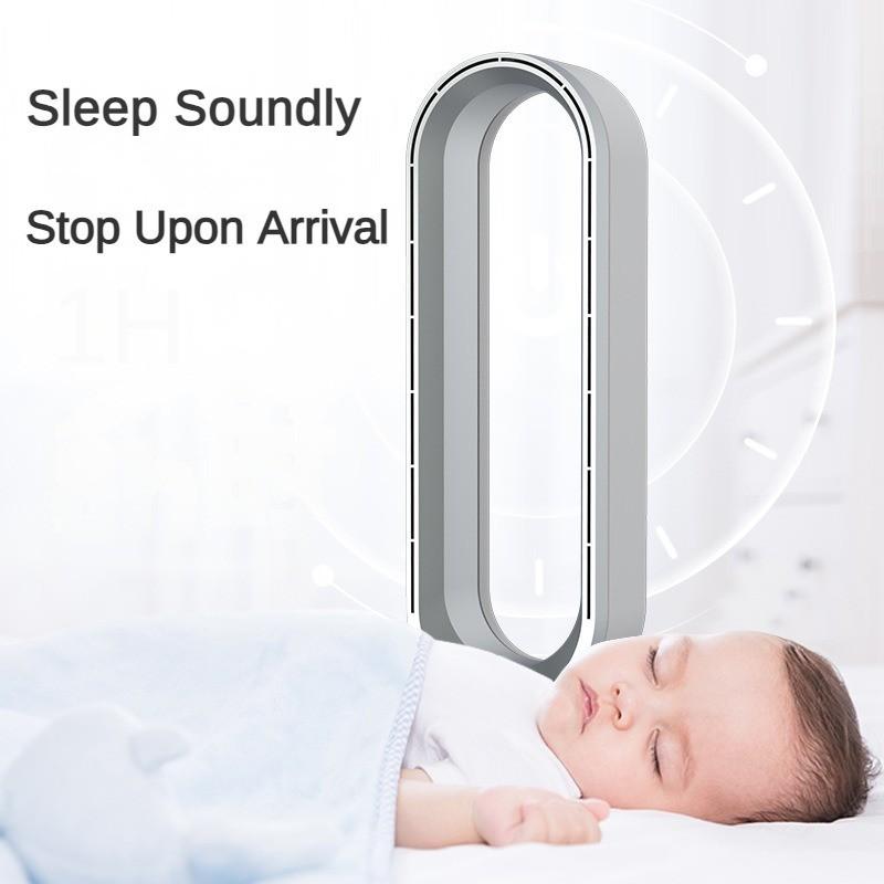 Ventilador silencioso sem lâminas de dupla finalidade frio e quente de 35 W Ventilador de ar condicionado doméstico de mesa Ventilador de purificação de ar de baixo consumo de energia 19,5 * 60 cm