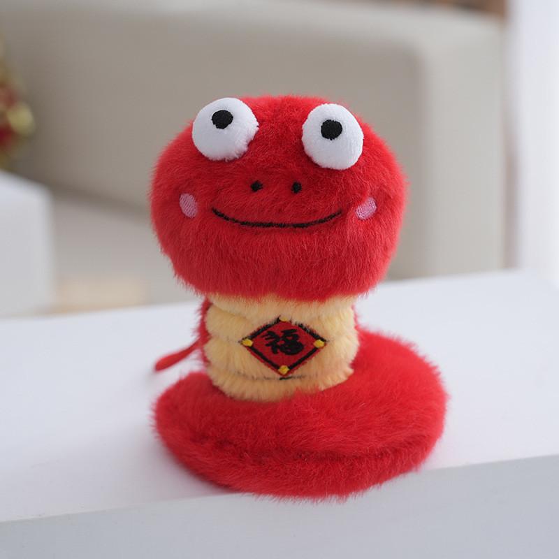 Entzückender Plüschschlangenanhänger für das Jahr der Schlange mit weicher PP-Baumwollfüllung und farbenfrohem traditionellem Design