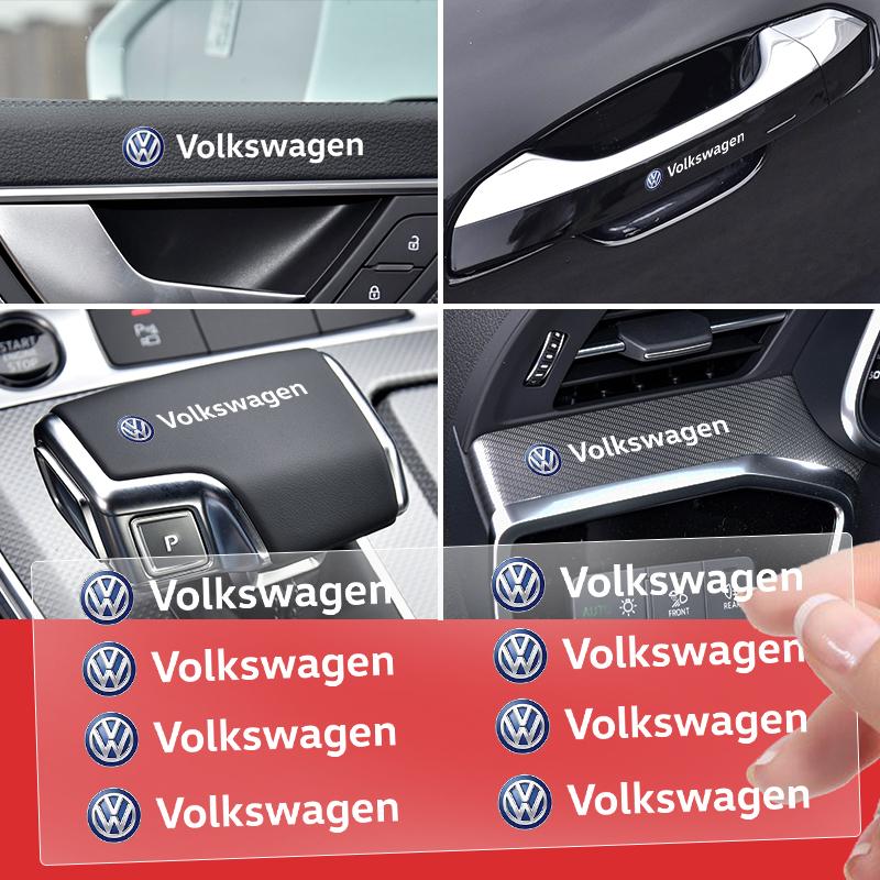 2/5/10Pcs Car Interior Random Stickers Car Steering Wheel Emblem Styling for Volkswagen R Line Tiguan Bora Jetta Golf Magotan Sharan Passat CADDY