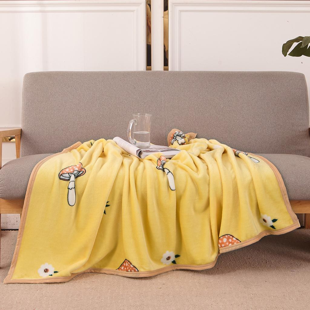 Bedruckte Plüschdecke, lässige Schaldecke, Klimaanlagendecke, Bürodecke, Nachmittagsschlafdecke