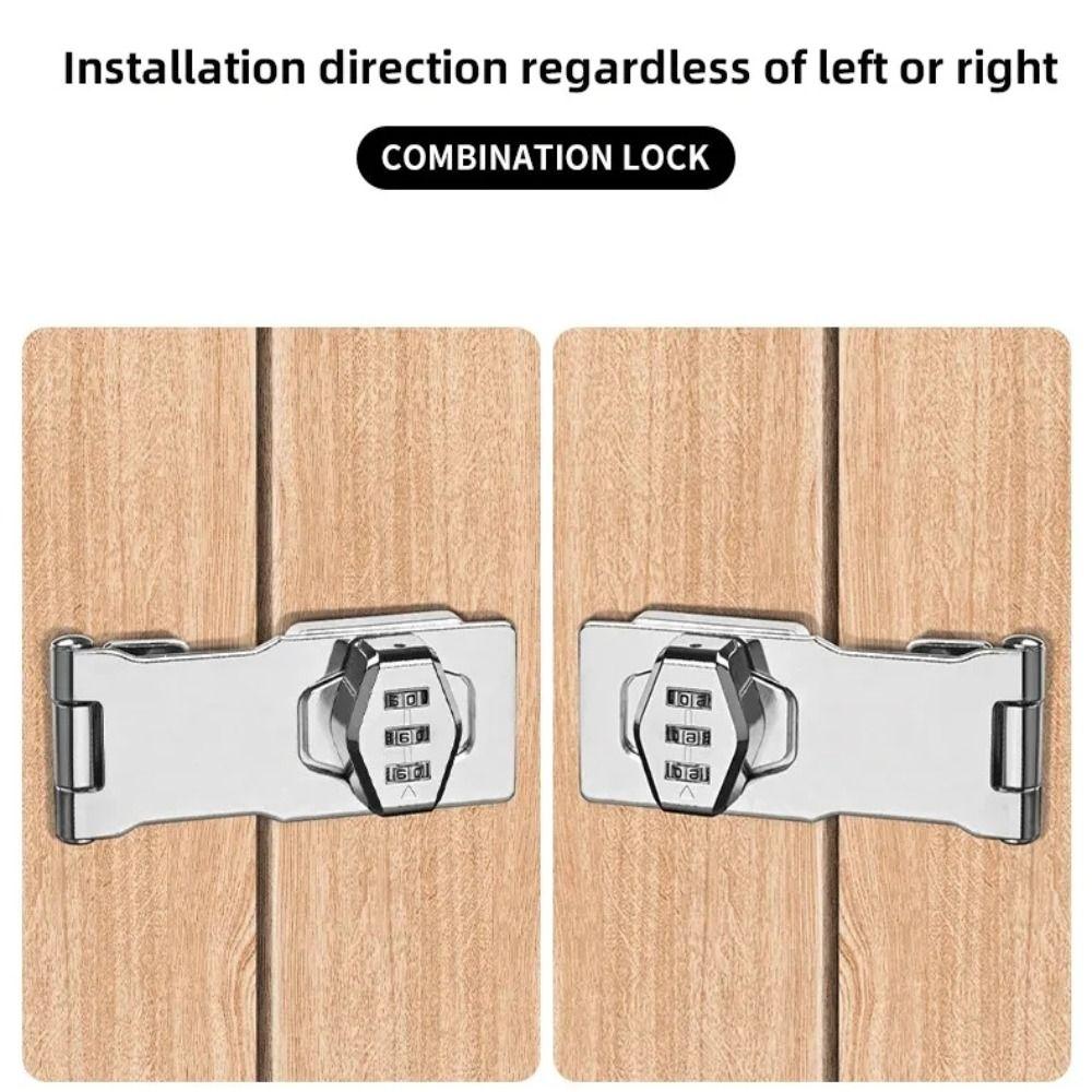 Easy To Install Rotary Hasp Locks Keyless Combination Password Lock Password Door Lock  Household