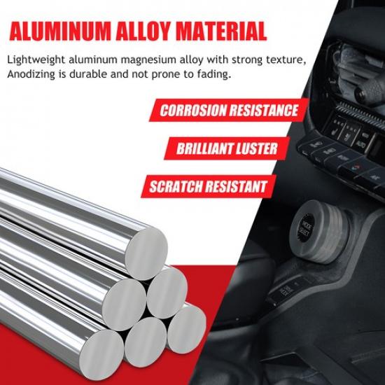 Silver Aluminum Drive Mode Knob Trim Ring For Toyota LC250 Prado VX 2024+