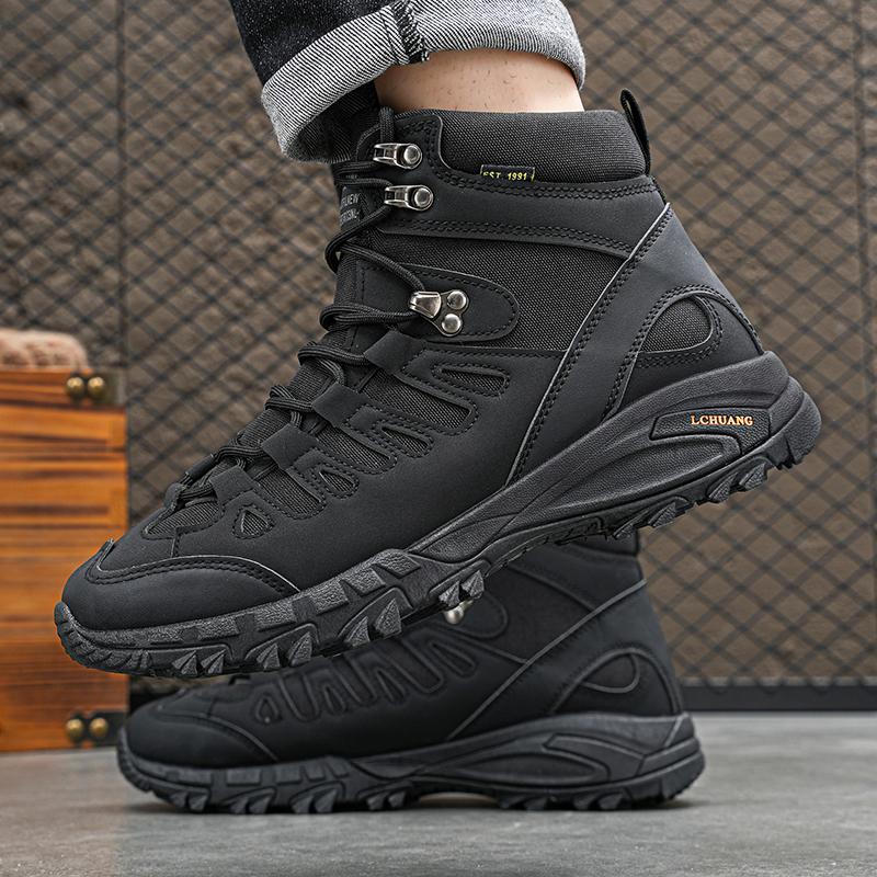 Men Tactical Boots Lace Up Male Ankle Military Army Boots Unisex Work Hiking Shoe Desert Waterproof Brand Climbing Shoes