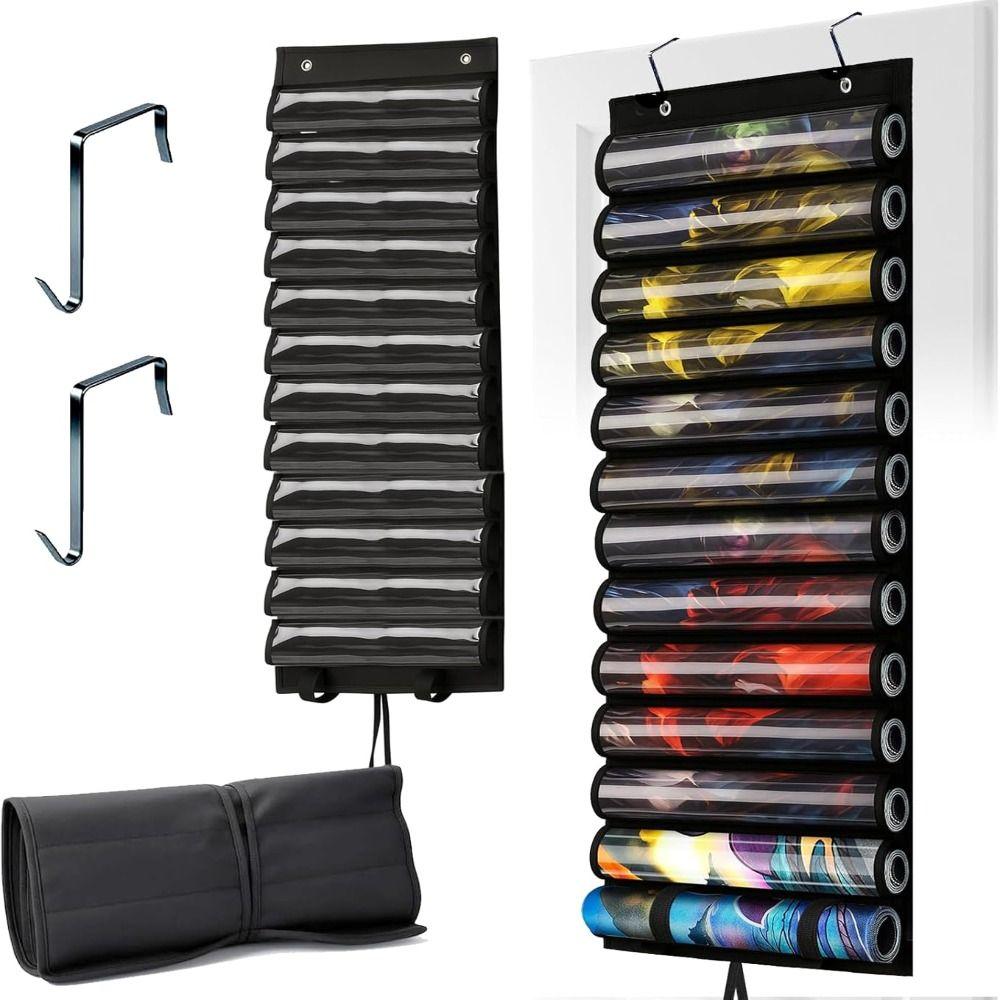 Plastic Slots Playmat Tube Transparent Playmat Storage Bag Game Mat Storage Wall Organizer