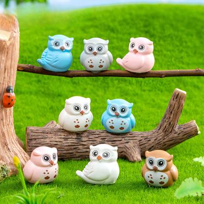 Micro Landschaft Nette Eule Figur Dekoration Gartenarbeit Dekoration Zubehör Desktop Auto Widget