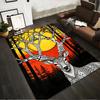 Colorful Deer Forest Sunrise Carpet with Abstract Tree Pattern Design Suitable for Use As an Anti-slip for Living Room Bedroom Sofas