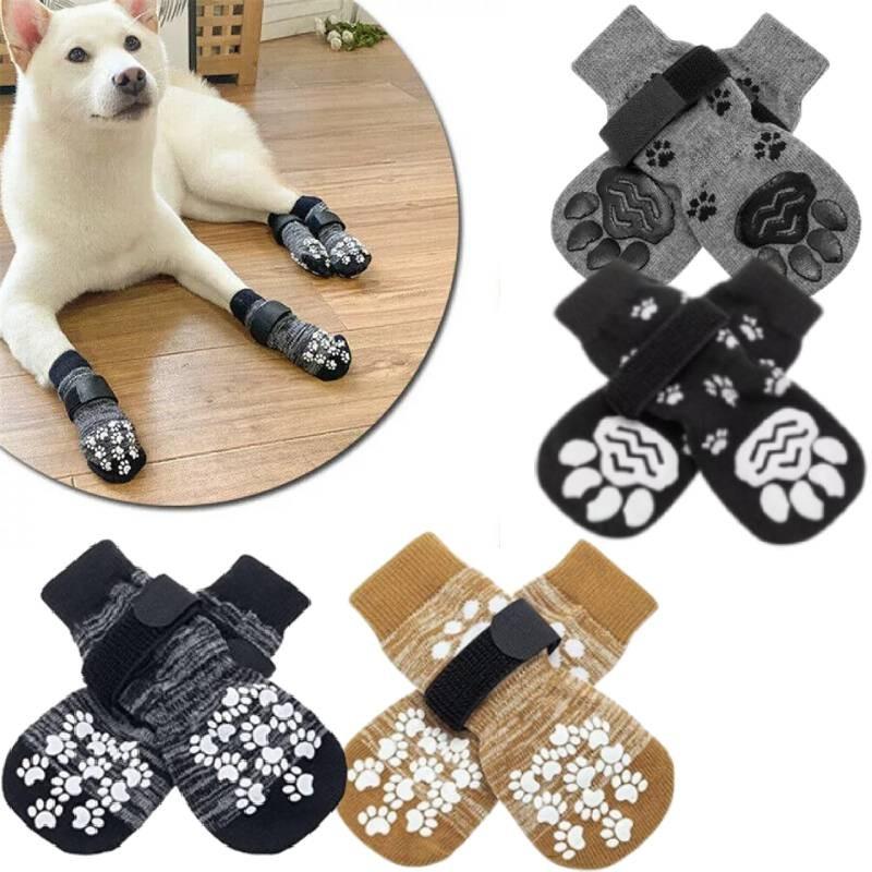 Cozy Durable Cotton Pet Socks For Dogs And Cats Stylish Non Slip Design Available In Multiple Colors