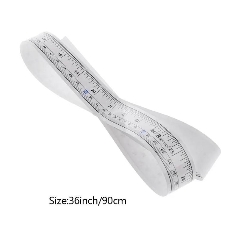 90Cm Self-Adhesive Measuring Tape Imperial Metric Scale Ruler Sewing Machine Sticker Drafting Table Workbench Ruler
