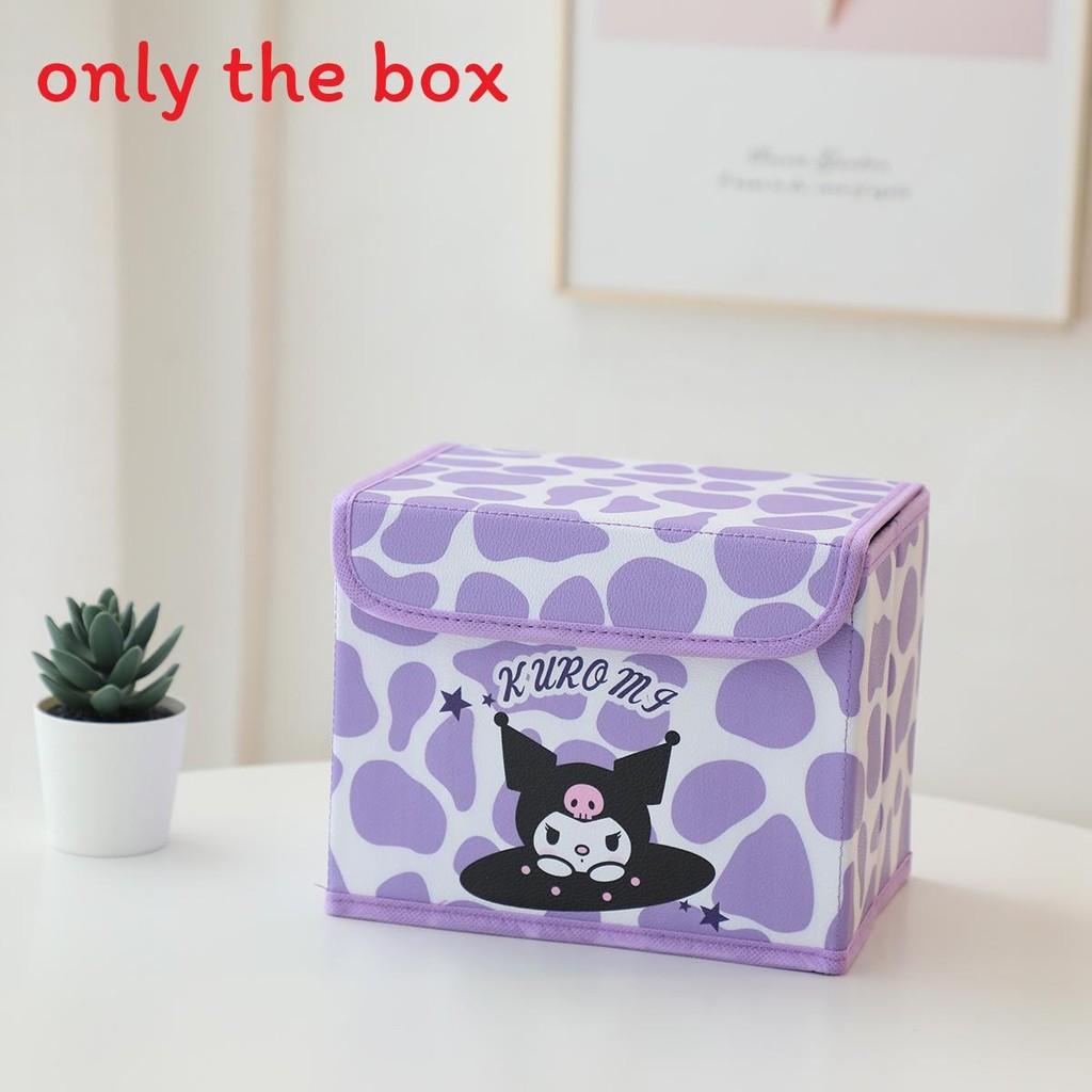 Hello Kitty Kuromi Cinnamoroll Melody Gittermuster Faltbare Klapp-Aufbewahrungsbox für Büro und Schlafzimmer