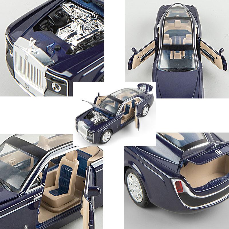 1/24 Rolls Royce Phantom Car Model Metal Model Car Alloy Die-casting Car Children's Toy Gift Collectibles Free Shipping