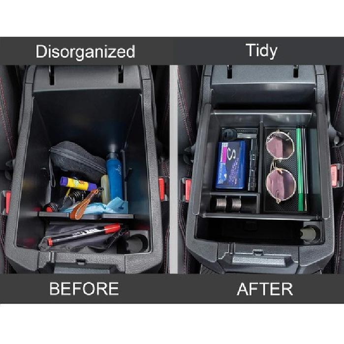For Toyota 4Runner Kia Telluride Console Armrest Storage Tray Organizer Black